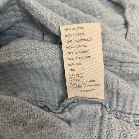 We The Free “Full of Light” Cropped Misty Blue Short Sleeve Textured Top - Picture 5 of 15